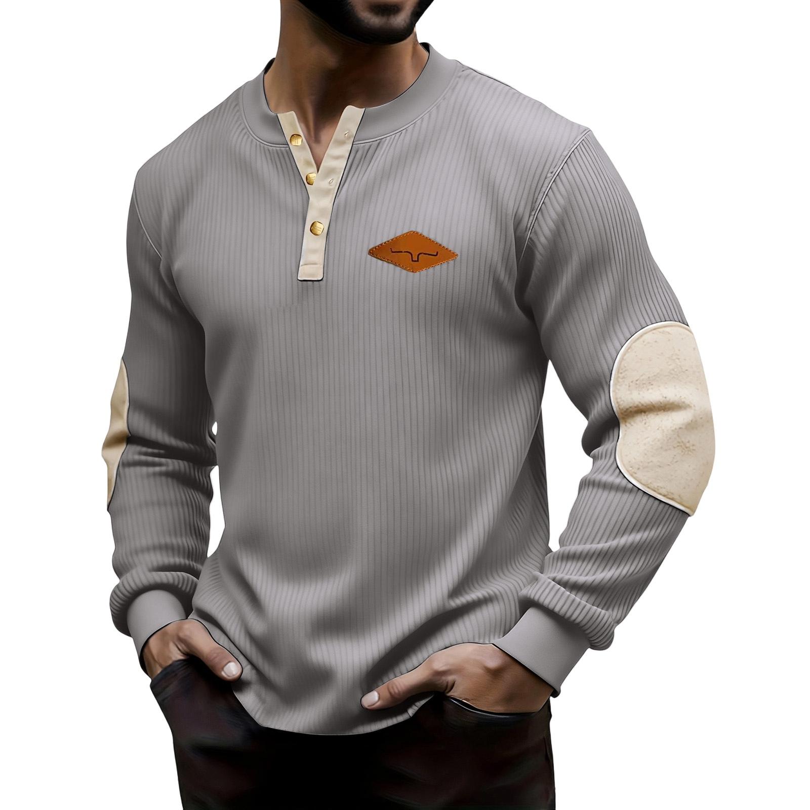 

Men s Solid Color Long Sleeve Tops Men s Casual Fashion Long Sleeve Tops XL