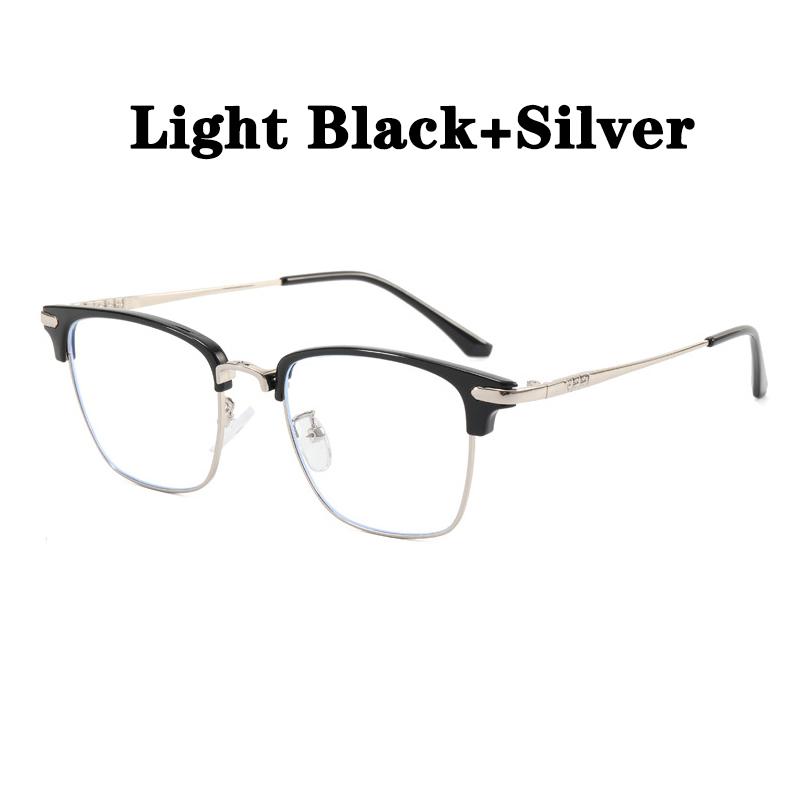 Svart Databrilleinnfatning Kvinner Menn Anti Blått Lys Runde Briller Blokkerende Briller Optisk Brille Metallinnfatning