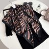 New Zebra Pattern Light and Breathable Headscarf, Sunscreen Square Scarf, Premium Thin Shawl Women's Silk Scarf