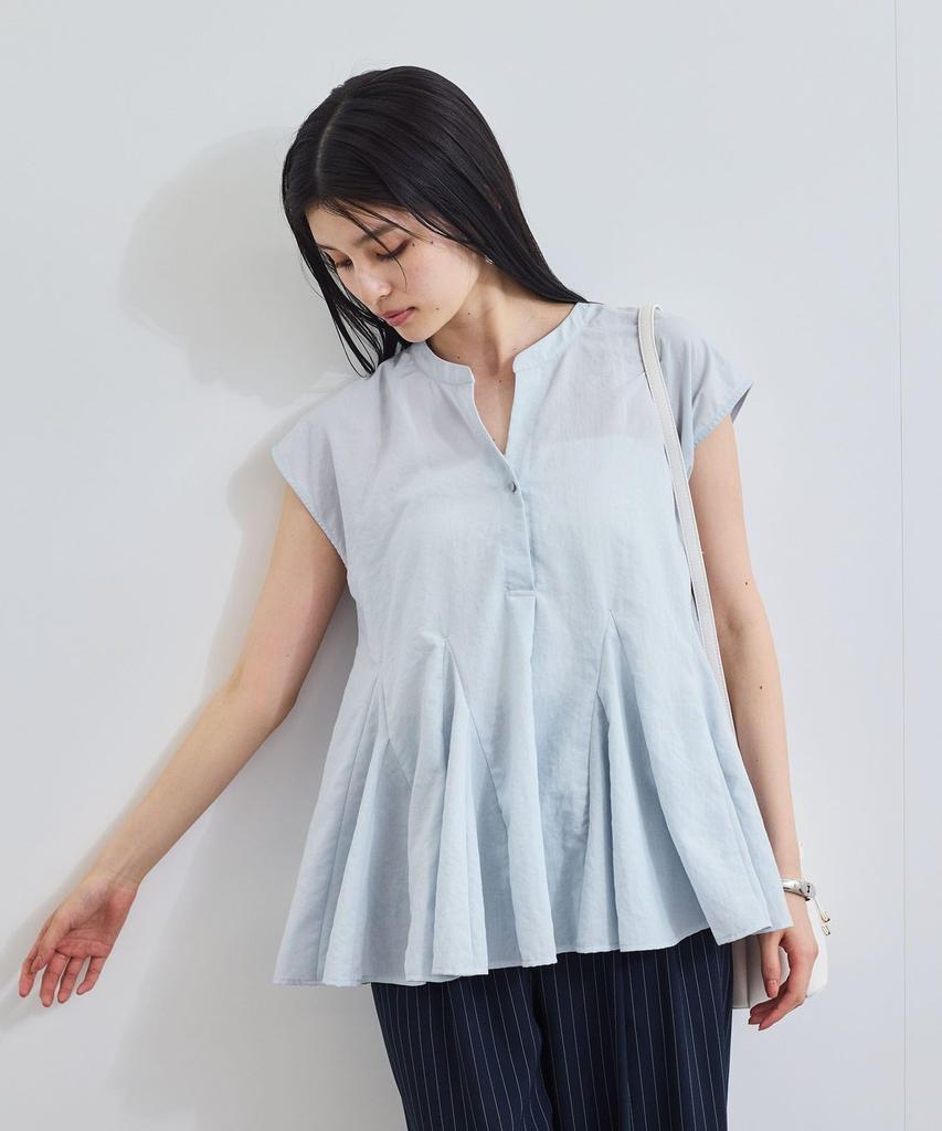 Skipper Flare Sax [BIS] Women's Blouse, Wrinkle-Resistant/Washable, (48)
