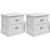 VidaXL Bedside Table 2 Pcs White