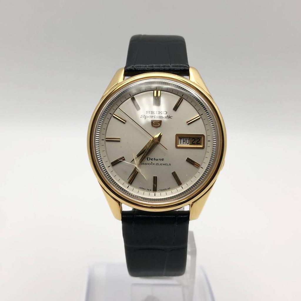 Excellent Working Condition Sportsmatic 5 Deluxe Gold Watch a0175 Condition, [SEIKO] 7619-7010 -