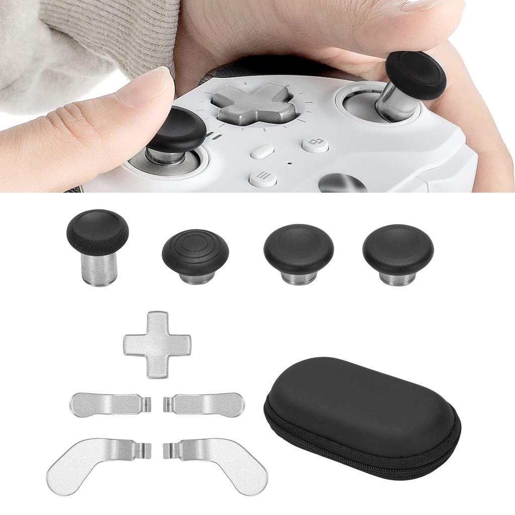 Metal Thumbsticks Replacement for Controll S Ies 2 with 4 Replaceable Magnetic Joysticks 4 Paddles 1 D Pads Accessory Parts