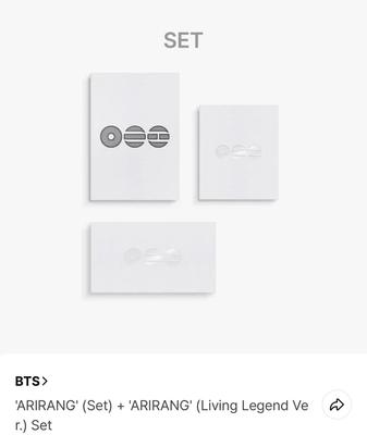 BTS (Bangtan) ARIRANG Album Set with Bonus Items - Unopened, Brand New Product