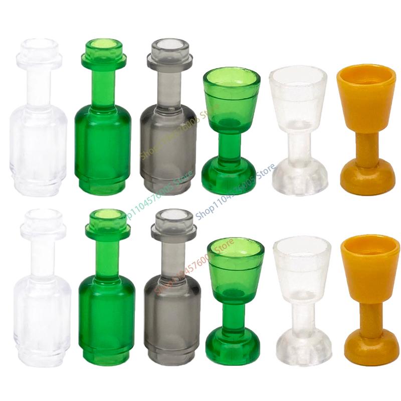 MOC City Scene Accessories Building Blocks Medieval Bonfire Flame Wine Bottle Reagent Bottle Box Compatible Mini Bricks Toys T11