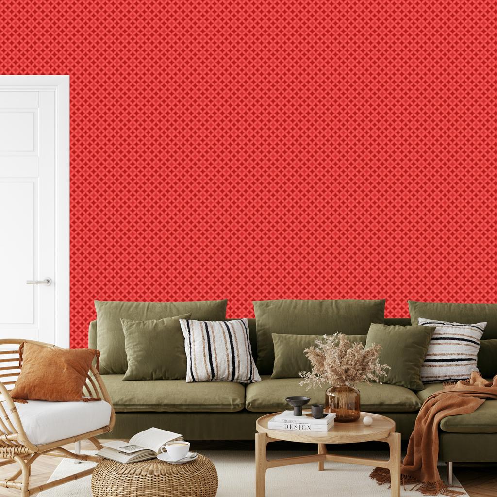 Red Diamond Wallpaper for Living Room and Bedroom 50x1000