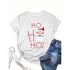 WomenS Cartoon Santa Claus Trendy Printed Casual Round Neck TShirt Summer Short Sleeved Harajuku Streetwear Tops Tees
