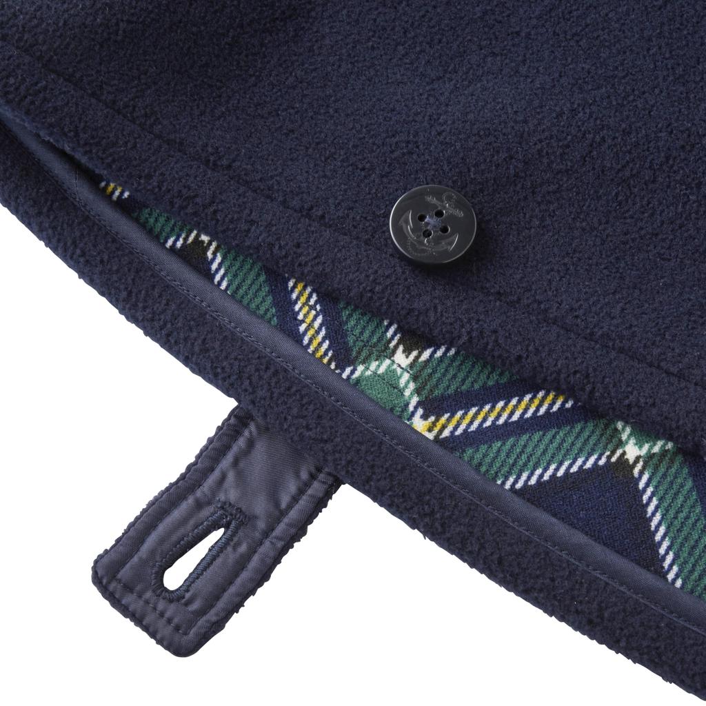 Cloak Cape Poncho Outer Fleece Made In Japan Boys Girls Baby Kids Clothing M Navy Blue [MIKI HOUSE] Children's 10-3861-494 (90-100cm)