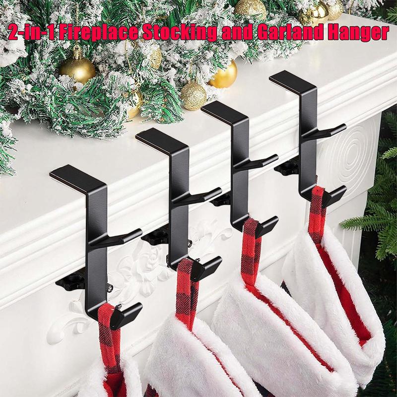 Garland Hanger, Fireplace Stocking And Garland Hanger, 2026  Upgrade 2 In 1 Garland And Stocking Hanger