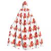 Adult Cloak Cape Hooded Red Octopus Medieval Costume Witch Wicca Vampire Carnival Party