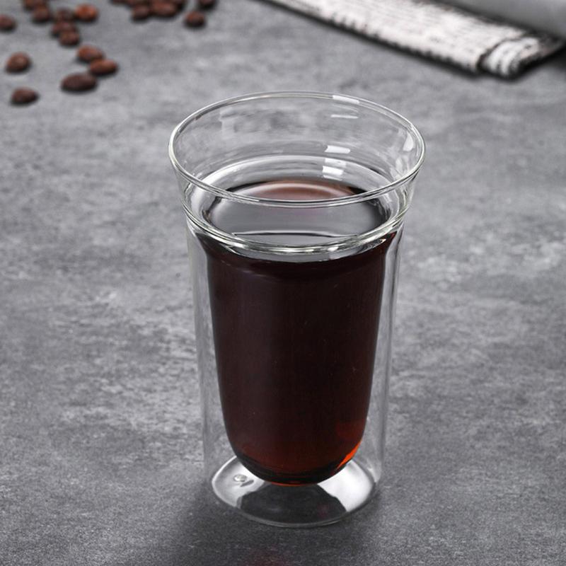 Double Glass Coffee Mug Minimalistic Glass Double-Wall Drinking Mug Creative Thermal Mugs Glasses For Tea Coffee Latte Cappucino