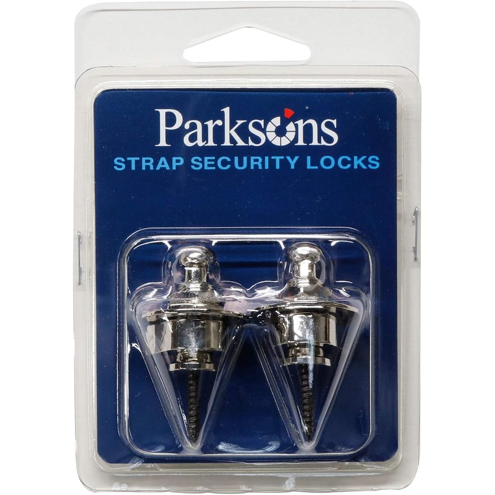 Parksons PSL-700N Metal Straps Lock Pins for Guitar Bass, Set of 2, Nickel