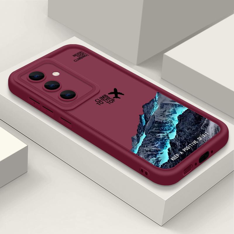 Plane Mountain Pattern TPU Matte Phone Case Shell For Samsung S25 S24 FE S23 Ultra A56 A36 A16 A15 A55 A35 A26 Soft Silicone Shockproof Bumper Cover