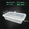 WS 1500ml Rectangular Disposable Takeout Container
