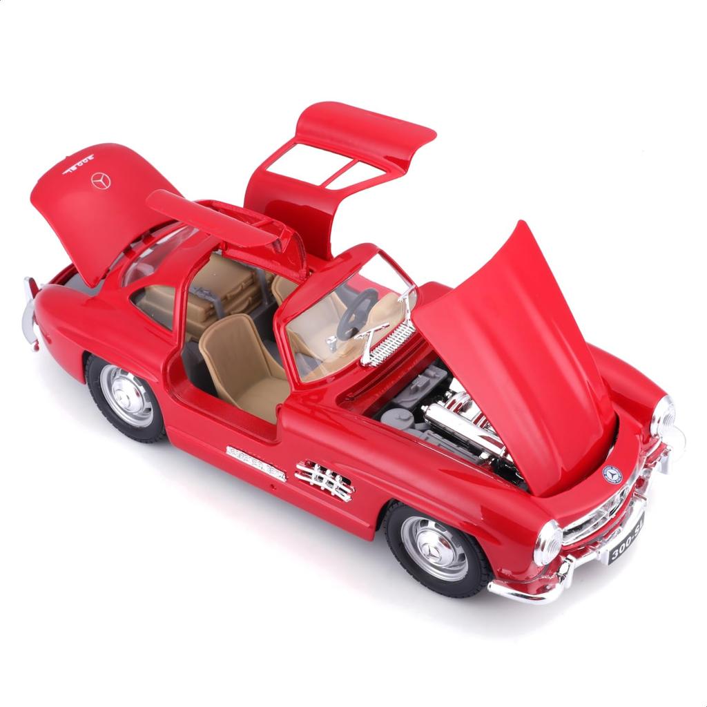 Bburago 1/24 Scale Mercedes-Benz 300 SL 1954 Red / Diecast Model Car, Finished Product, 18-22023 RD [Parallel Import]