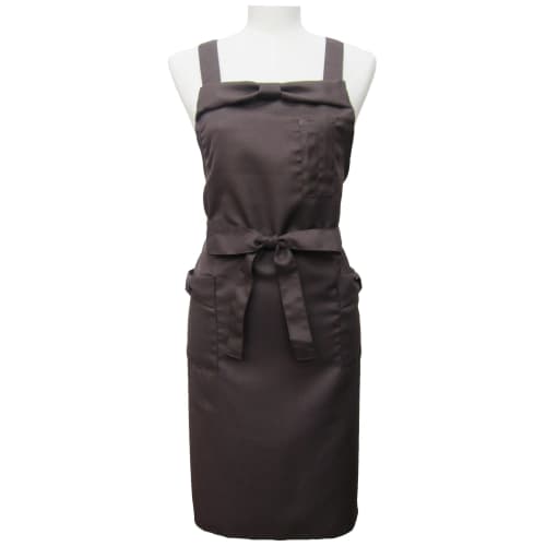 Cute and stylish women's ribbon apron, Chocolat, TO146