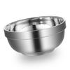 Double Layer Metal Bowl Large Capacity Round Bowl Multiple Purpose Mixing Bowl for Dormitory Home