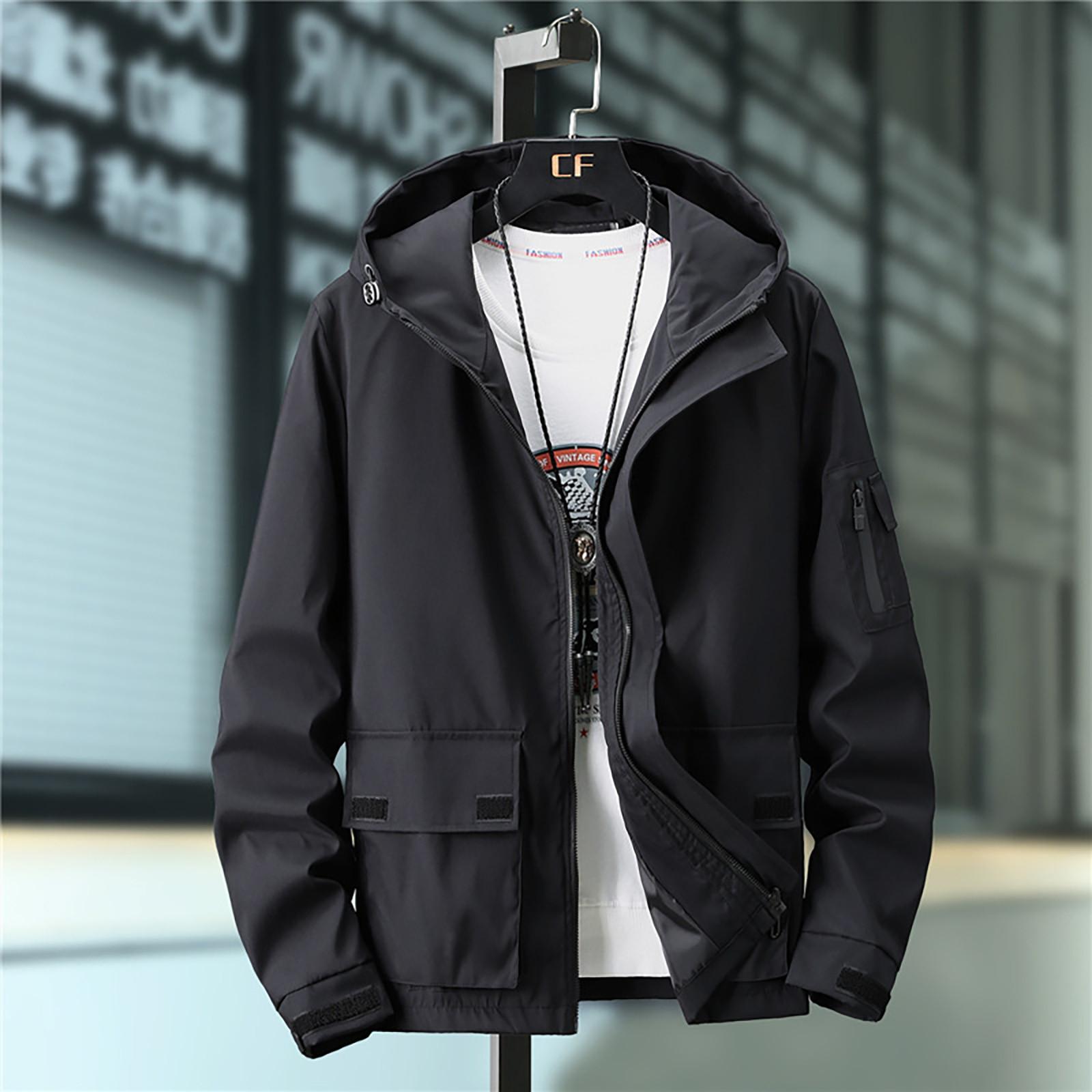 

Мужская повседневная толстовка большого размера с камуфляжным принтом, двусторонняя, тонкое пальто XXL чёрный