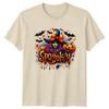Spooky Halloween Witch Pumpkin Bats Unisexs Unisexs Graphic Tee Shirt