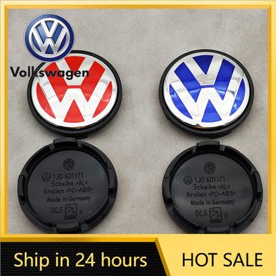 2026 New For VOLKSWAGEN VW 4pcs 56mm Bule Red Car Wheel Center Caps Rim Hub Caps For VW Volkswagen Golf Jetta Bora Polo Santana