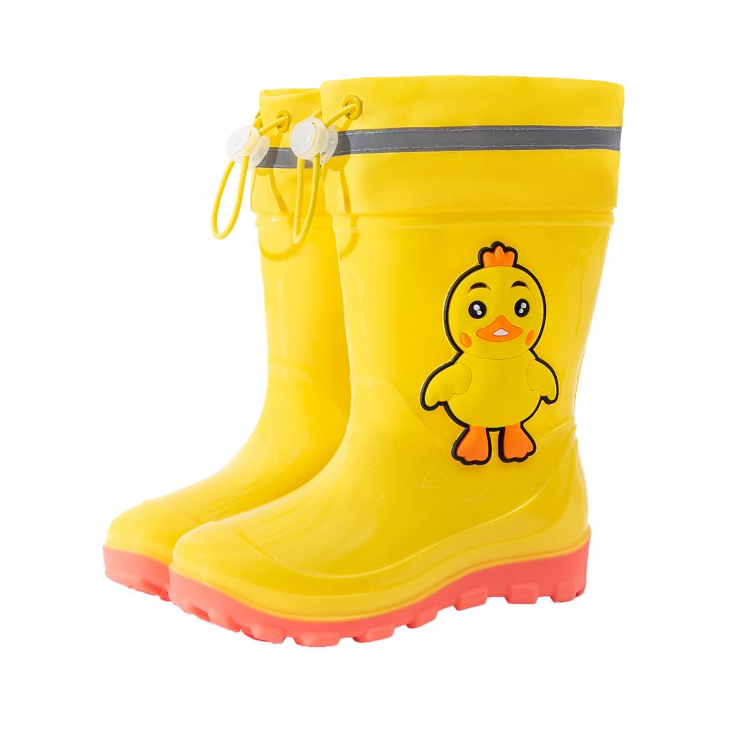 Children's cartoon rain boots for boys and girls, non-slip rain boots, slip-on shoes for kindergarten students, waterproof shoes for kids and