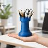 Chess Piece Design Pen Holder Holder, Makeup Brush Organizer, Minimalist Desk Decor, Multifunctional Organizer for Pens Brushes Dried Flowers,