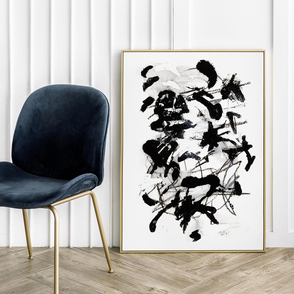 Abstract Poster Black and White