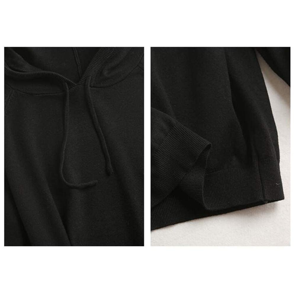 Swins Surr Swins Left Surround Mercerized Stylish Swan Embroidery Pullover Beautiful Casual Tunic Fashionable Knit 9 No Swan Black Women's Sweater,