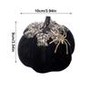 Glitter Pumpkin Decor Halloween Pumpkin Spider Decor 3D Figures Prop Velvet Decoration For Window Table Outside House Offices