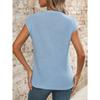 Summer Women's V-neck Top Knitted Coarse Needle Casual T-Shirts