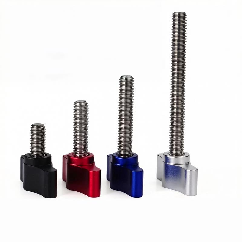 T-formad handskruv M3 M4 M5 M6 M8 1/4" Kamerasträckskruvar Aluminiumhandtag Rostfritt ståltråd Handdragbar tumskruv