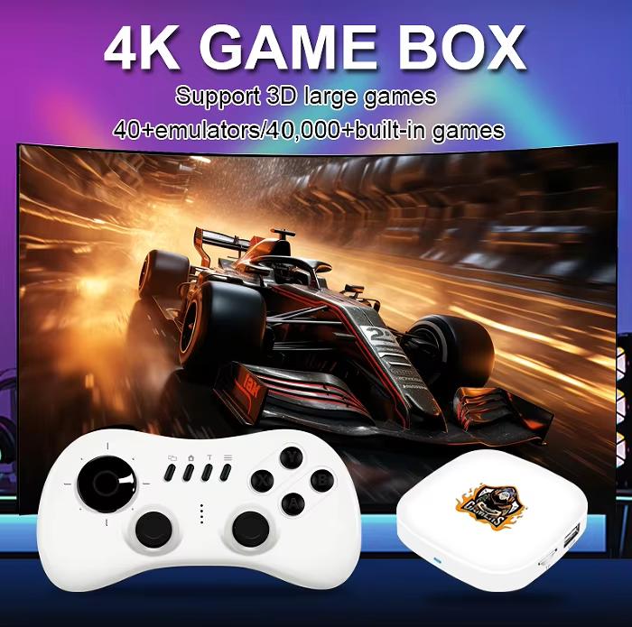 Y1 Retro Video Game Console 4K HD TV Output Built-in 40000+ Classic 2.4G Wireless Controller Home Plug and Play Game Box Stick