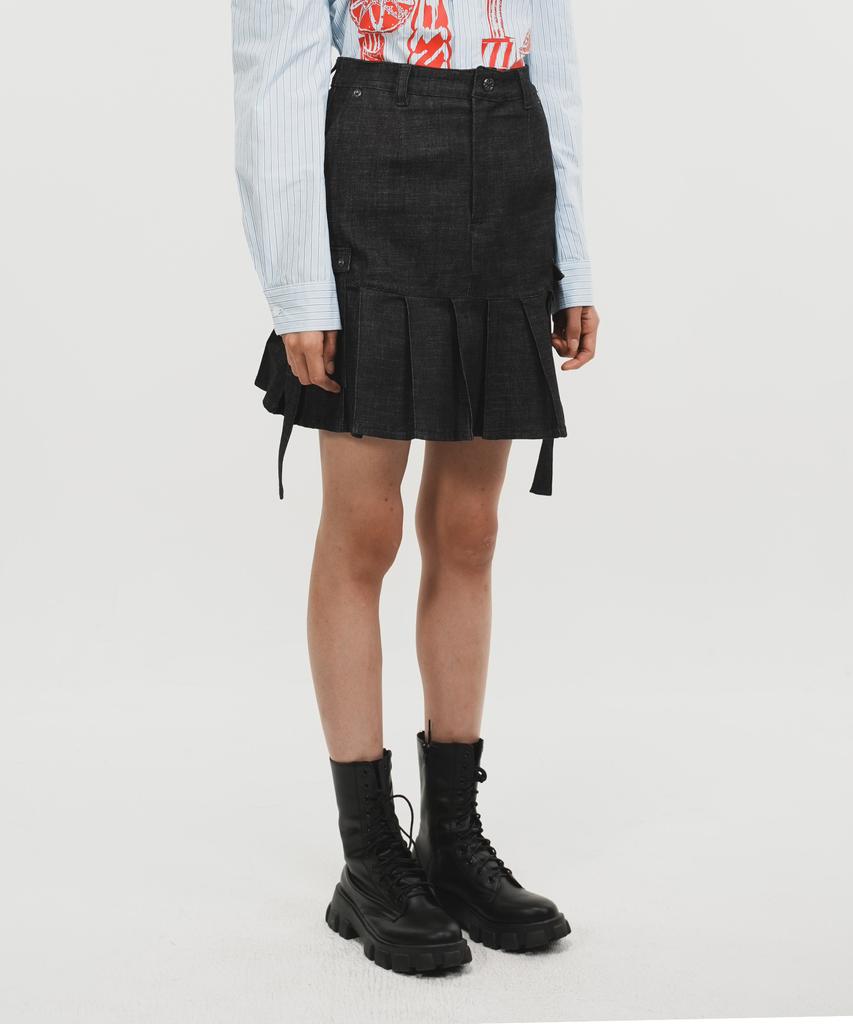 Phenomenon Cipher Denim Pleats Skirt