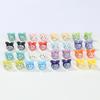 DW19 10PCS 12mm Cute Mini Cartoon Rabbit Beads Spacer Beads Charm Jewelry Making DIY Bracelet Necklace Material Accessories