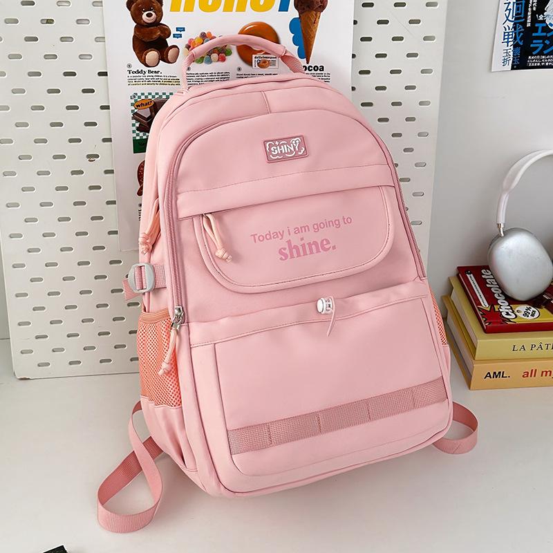 

Student Backpack Large Capacity Lightweight Backpack New Trendy Women s Schoolbag Nylon Letter Casual Backpack .