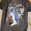 Retro Cloverfield Monster Shirt, Vintage Kaiju Moon Tee, 90s Horror Movie Graphic, Aesthetic Sci-Fi Monster Tshirt, Celestial Kaiju Gift