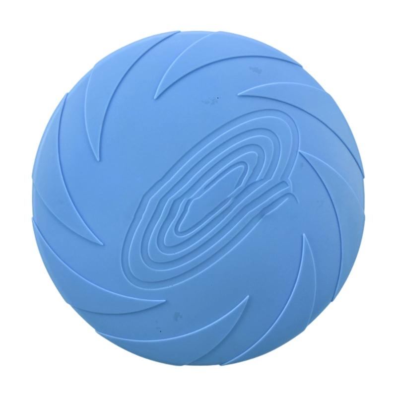 NonSlip Dog Flying Disc Chew Durable Outdoor Toy Rubber Soft Training Exercise For Active Pet