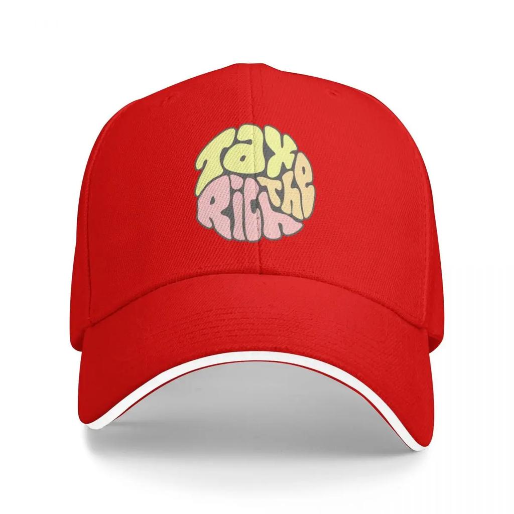 Tax The Rich Groovy Word Art Baseball Cap Fashion Beach Military Tactical  Women Hats Mens