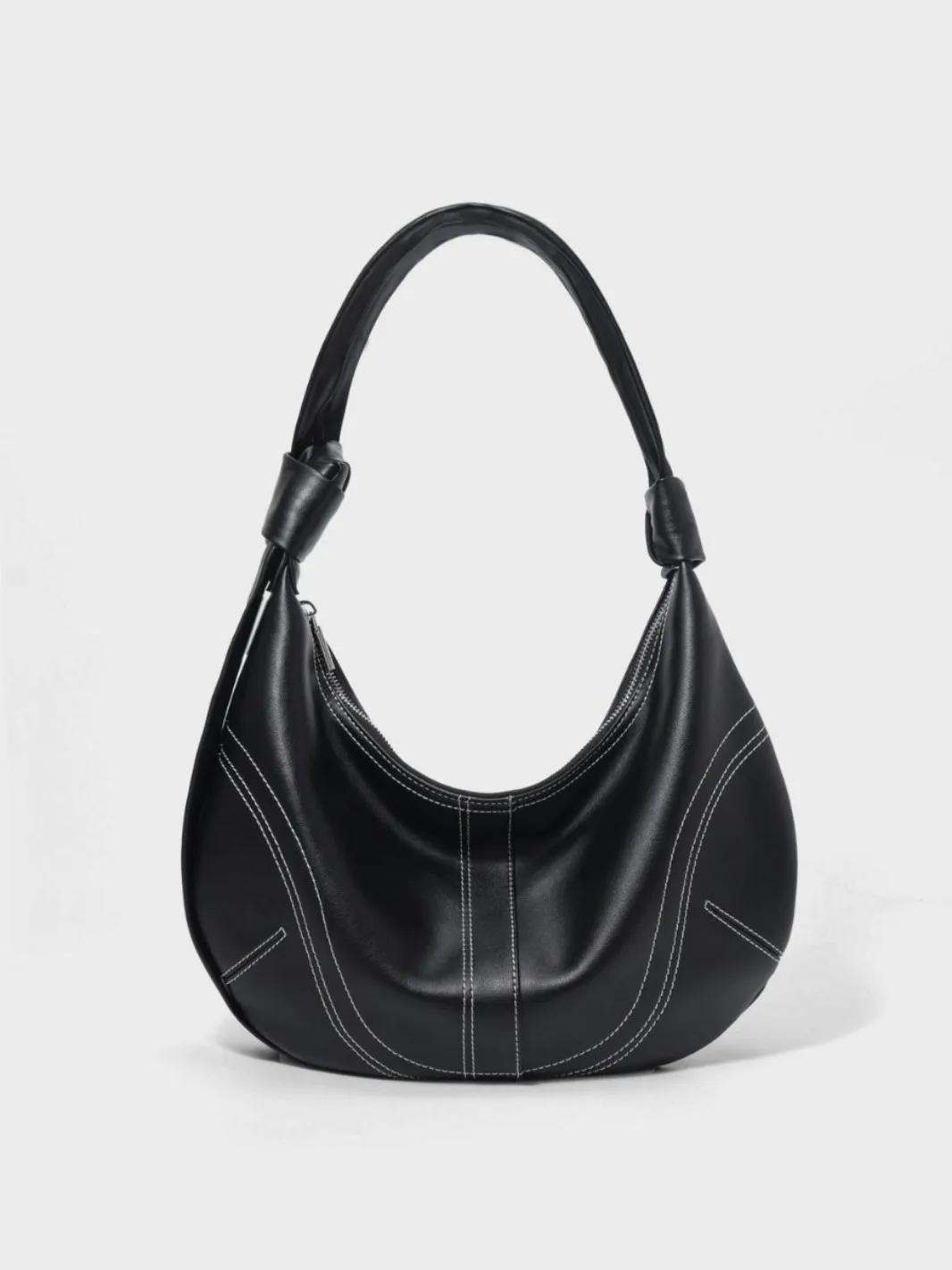 

Ladies Durable Cow Split Leather Crossbody Bag Women s Cowhide Retro Shoulder Bags Female Casual Design Luxury Handbags for Lady 40x1.5x23cm чёрный