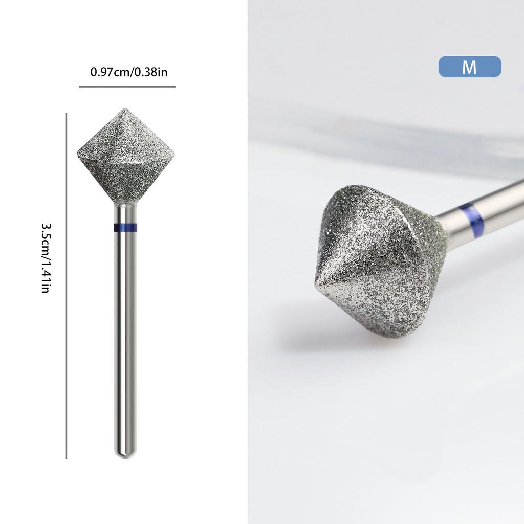 1PC Radians Diamond Nail Drill Bit Nail Edge Trimming Tool Diamond Sand polishing Manicure Accessories