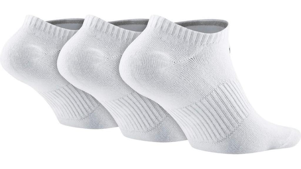 Nike Lightweight 46 to 50 UK No-Show Socks, White, Sizes EU, 12-15 USA, 11-14.5
