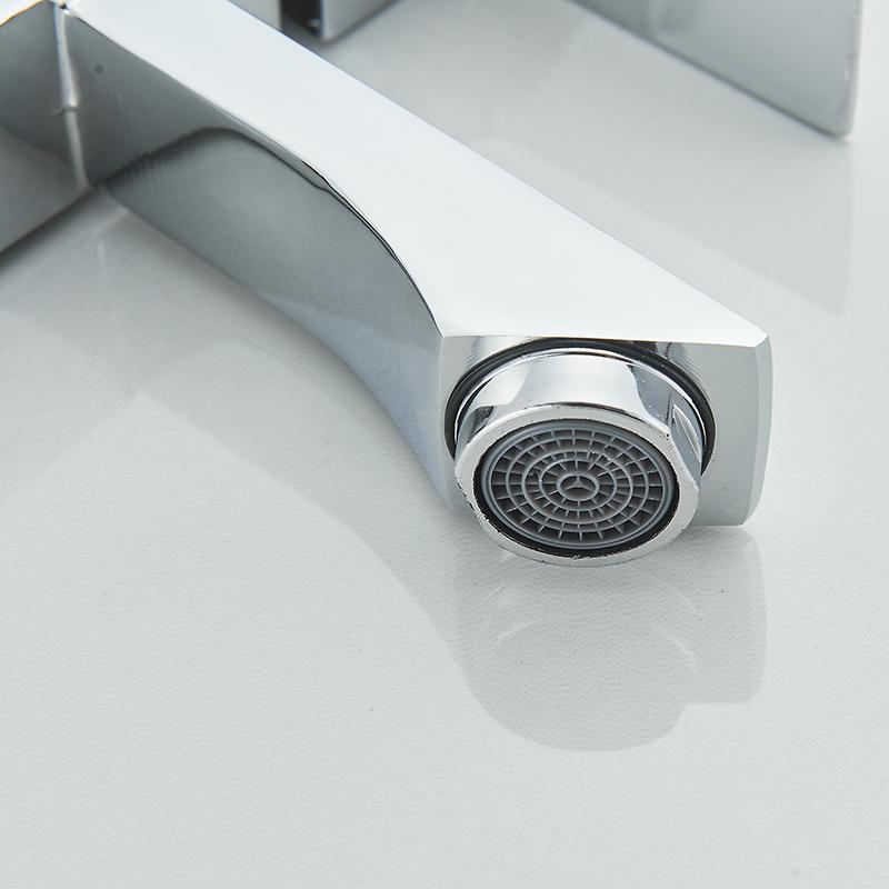 Basin Sink Bathroom Faucet Deck Mounted Single Cold Water Basin Mixer Taps Matte Black Lavatory Sink Tap Crane