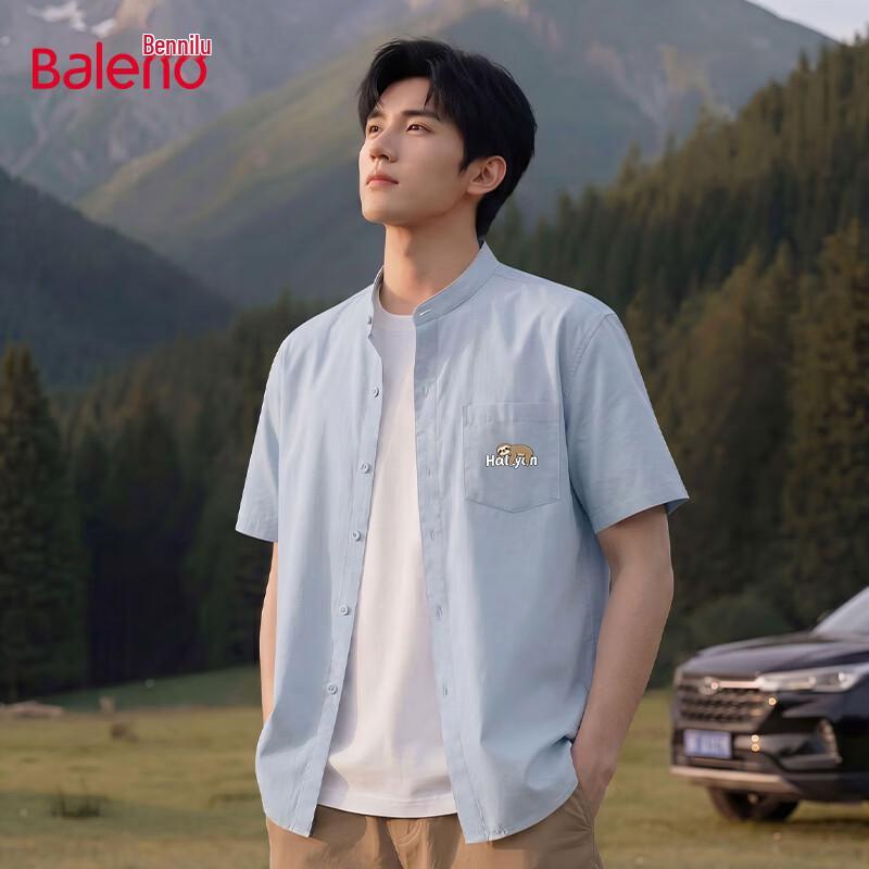 Baleno Men s Short Sleeve Henley Collar Shirt XL