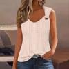 Women's Girl Tank Top Casual Vest Tops For Women Cute Knit Vest Top Eyelet Loose Fit Sleeveless Tops Flowy Eyelet