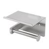 Toilet Paper Holder with Shelf 304 Stainless Steel Wall Mounted Phone Holder Rustproof for Bathroom
