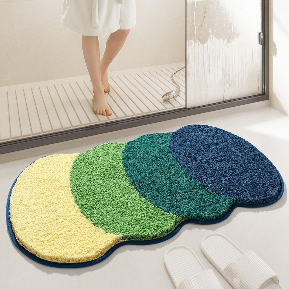 Nordic Minimalist Ins Style Bathroom Mat, Door Mat, Bathroom Floor Mat, Strong Absorbent Mat, Entrance Toilet Carpet, Thickened