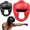 Full-Covered Thickened Leather Boxing Helmet Adult Karate Muay Thai Training Head Protector Gym Taekwondo Guard