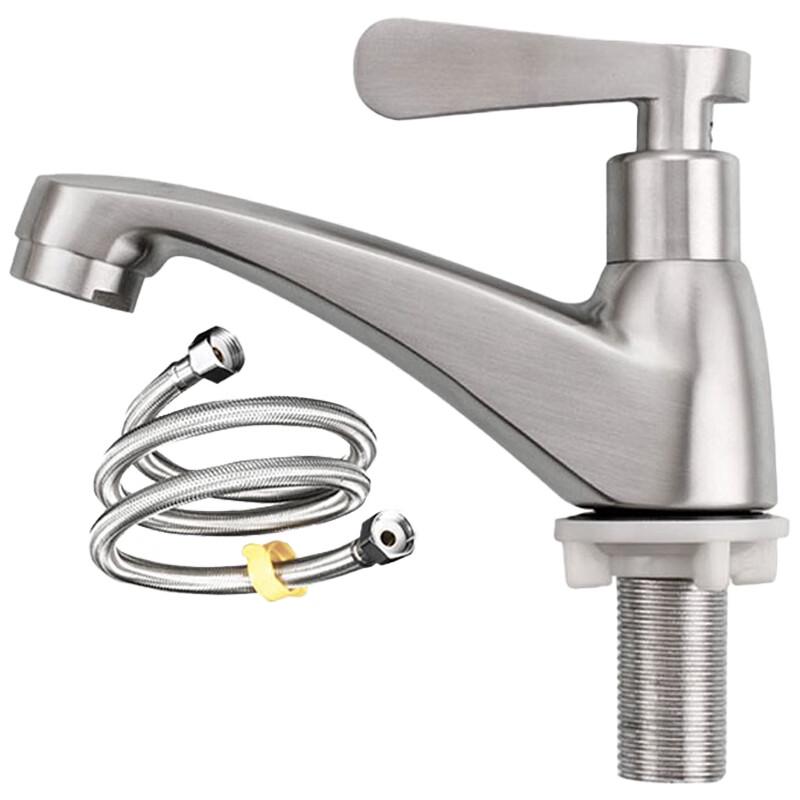304 Stainless Steel Single-Hole Basin Faucet
