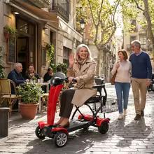 Erwachsenen Mini Kleines Vierrad Behinderten Automatisches Falten Elektroroller für Ältere mit Doppelmotoren Mobilitätsroller für Ältere