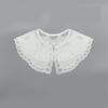 49MF False Collar Lace Hollow Out Trim Embroidery Collar Venise Lace Neckline Easy To Wear Detachable Collar Lace Women
